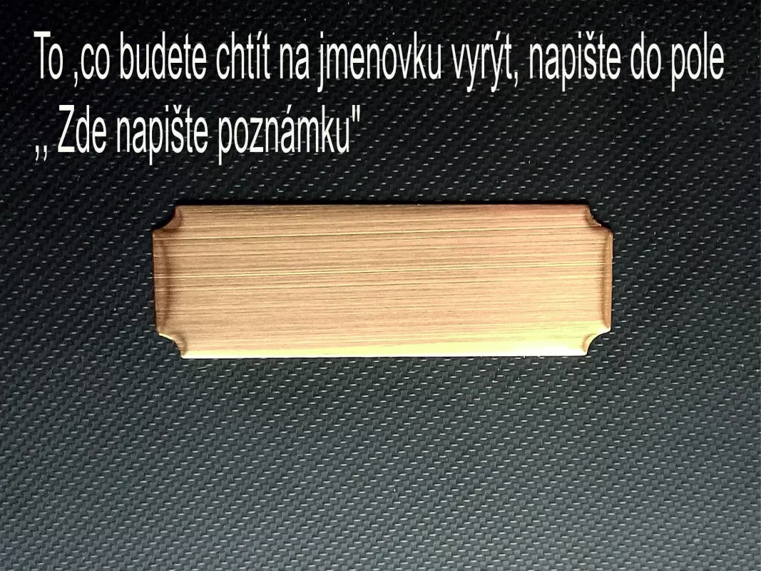 Jmenovka na dveře,schránku 76x25 mosaz