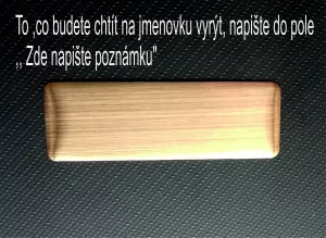 Jmenovka na dveře,schránku 76x25 mosaz