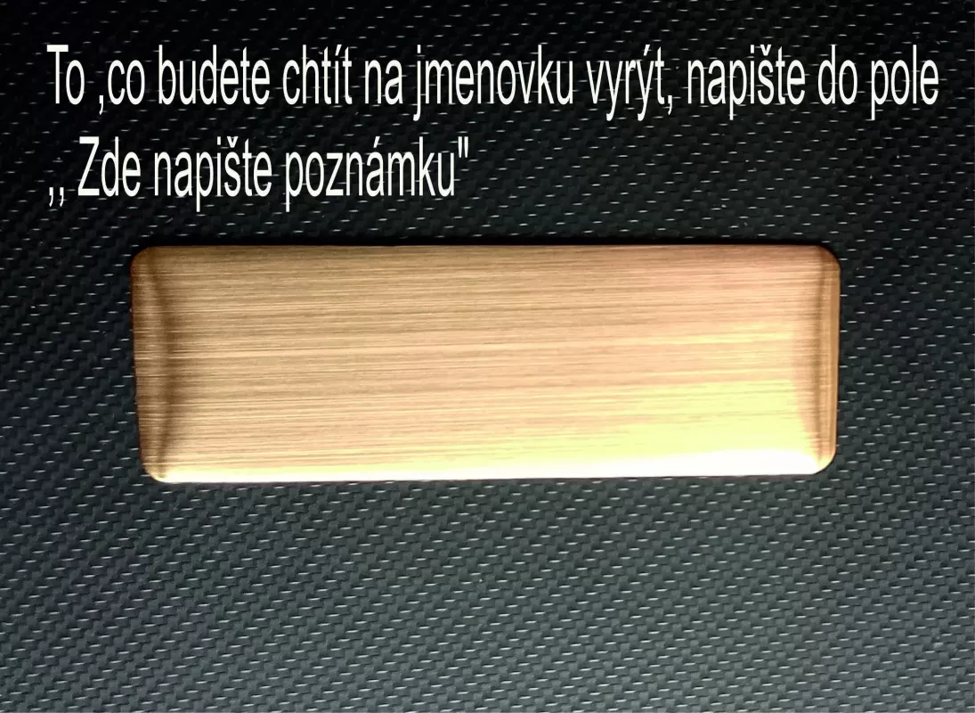 Jmenovka na dveře,schránku 76x25 mosaz