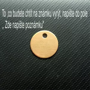 Kolečko  průměr  20mm  mosaz