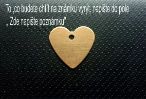 srdíčko  výška 27    šířka 30  mosaz