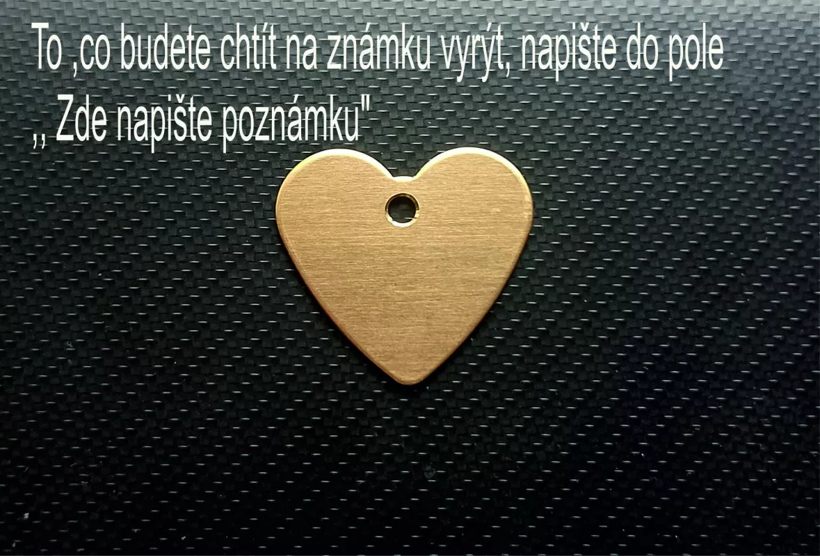 srdíčko výška 27 šířka 30 mosaz